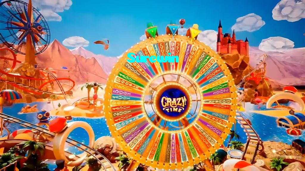 Surewin casino presented on mobile device in Pakistan with slots and live games